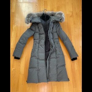Soia & Kyo long jacket with removable hood fur